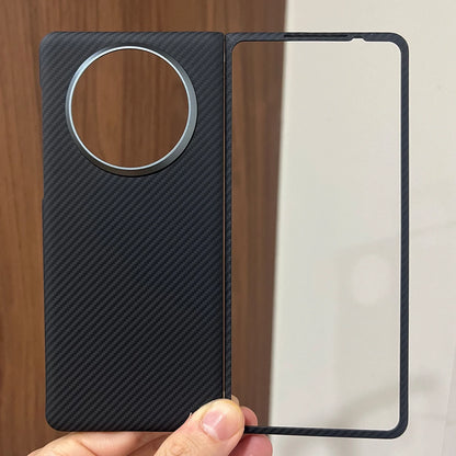 Magnetic Real Aramid Carbon Fiber Camera Protector Phone Case Cover On For Huawei Mate X3 X5 Global MateX3 X 3 5 3X 512 Magsafe
