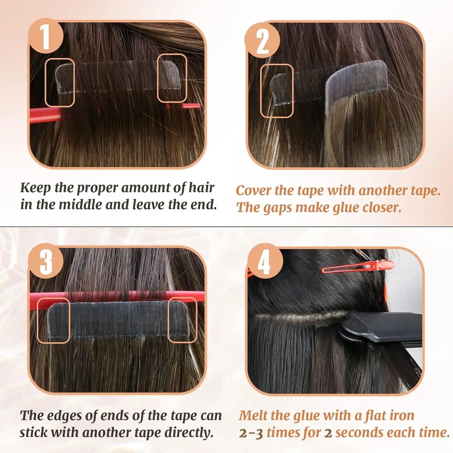 Ugeat Tape in Hair Extensions Balayage Natural Black to Ash Blonde Tape in Hair Extensions Platinum Blonde Tape in Hair for Wome