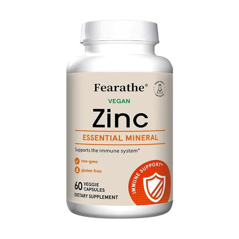 Zinc 15mg Capsules - High Absorption, Boosts Immune, Support Sleep, Energy, Skin Health, Antioxidant, Non-GMO, Gluten-Free