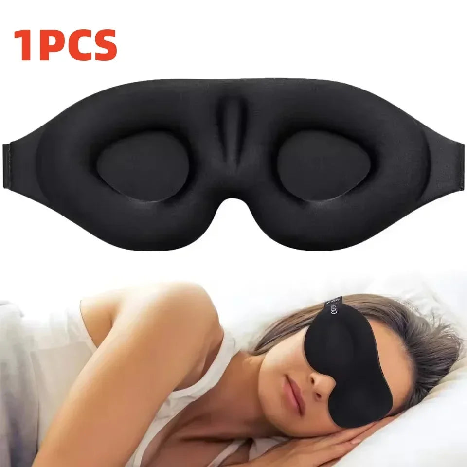 3D Eye Mask Adjustable Suitable for Men and Women with No Pressure on the Eyes Breathable and Light Blocking Eye Mask Black