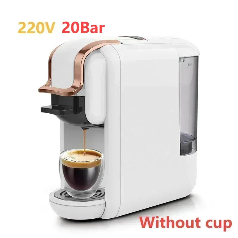 110V 220V 1450W 600ml 19-20Bar 4In1 Multi Capsule Coffee Machine Cold Hot Milk Italian Portable Nespresso Capsule Coffee Machine
