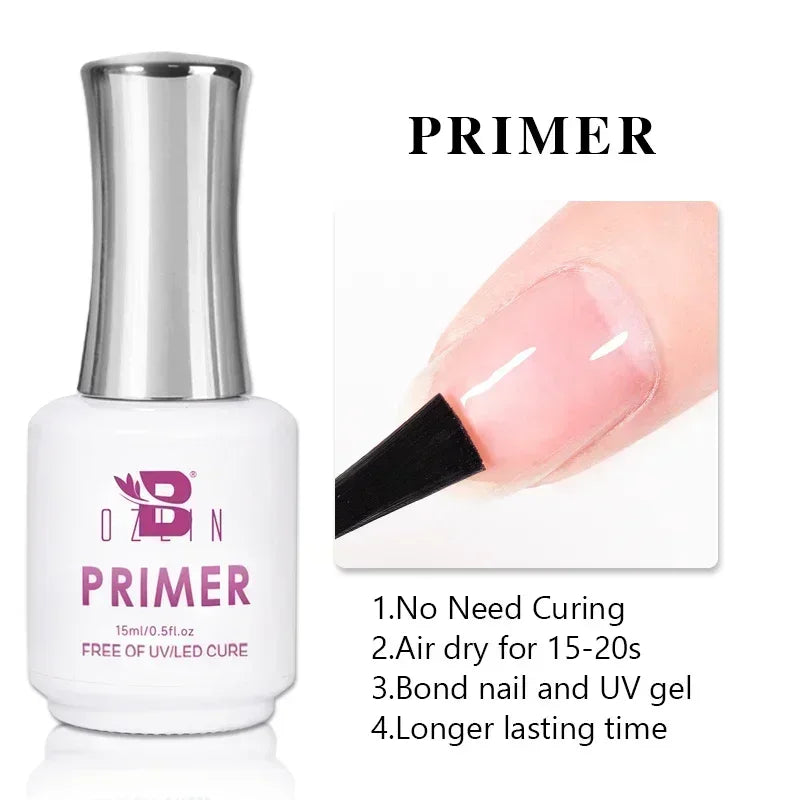 AWStorG 15ML Fiber Builder Nail Gel In A Bottle UV Semi Permanent Clear Pink Nail Strengthener Extension Construction Gel