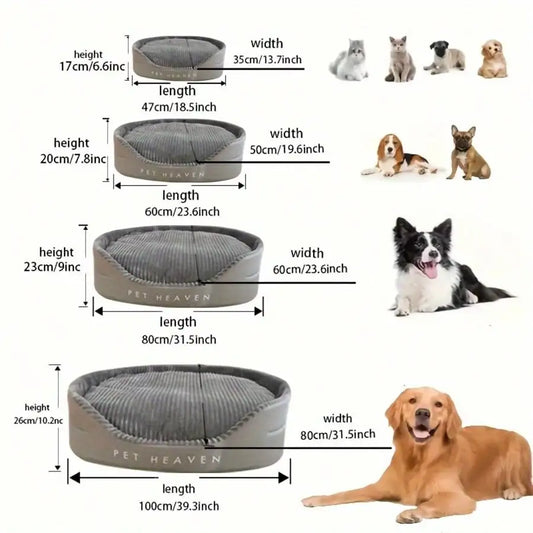 Machine-Washable Soft & Cozy Pet Bed – All-Season Dog & Cat House With Warm Mat | Plush Comfort, Winter Essential & Perfect Christmas Gift For Small/Medium/Large Pets, Indoor Outdoor Use - Merit Sell