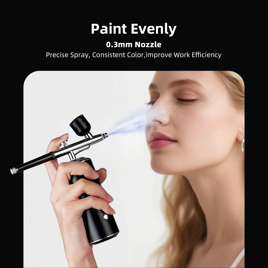 Portable Airbrush Mini Air Compressor Kit Paint Spray Gun For Nail Art Tattoo Craft Cake Pastry Painting Face Hydrating Sprayer