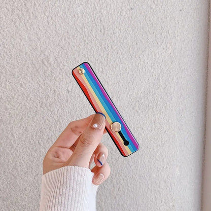 Phone Stand Grip Candy Color Silicone Telescopic Finger Strap Mobile Phone Desktop Bracket Smartphone Support