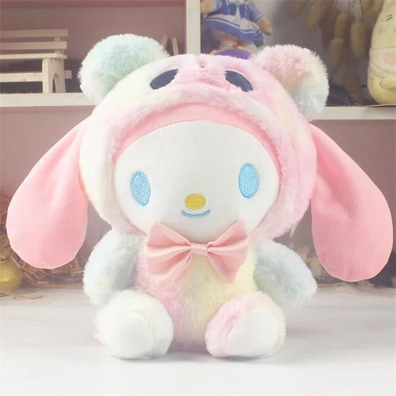 Sanrio  Anime Kawaii My melody Plush Toys Dolls Stuffed Plushy Cute Cartoon Doll Children's toy Birthday Gift For Kids Home Deco