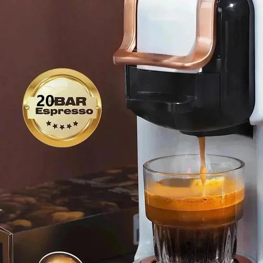 110V 220V 1450W 600ml 19-20Bar 4In1 Multi Capsule Coffee Machine Cold Hot Milk Italian Portable Nespresso Capsule Coffee Machine