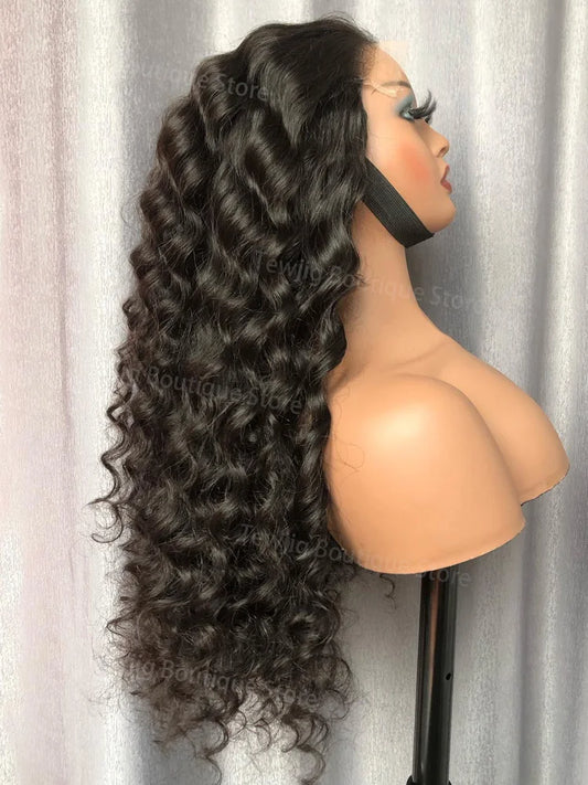 Loose Deep Wave 13x6 Hd Lace Front Human Hair Wig For Women Brazilian Curly Glueless Wigs On Clearance Sale 200 Density 40 inch Merit Sell
