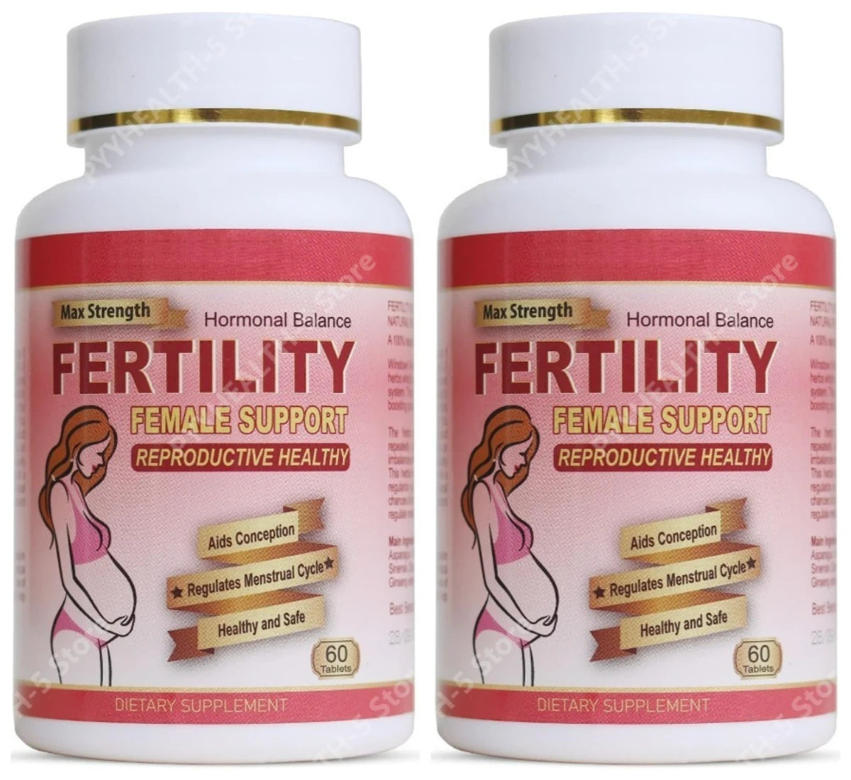 Fertility Tablets for Women, Female Prenatal Vitamin Supplements, Support Ovulation & Conception, 60 Count Daily Routine