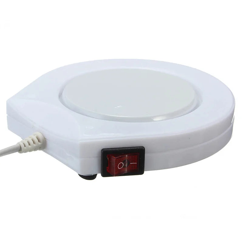 Protable Electronic Coffee Milk Tea Cup Heater Mug Insulation Cup Heater Warmer Pad Office Electric Cup Heater US Plug
