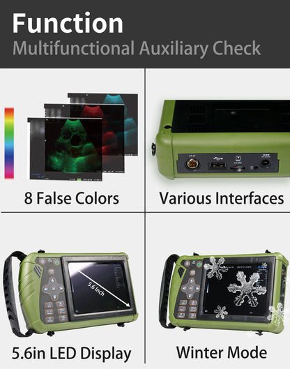 Portable Veterinary Ultrasound Scanner, Handheld Vet Pregnancy Machine for Pig Sheep Dog Cat, 3.5MHz Probe Waterproof