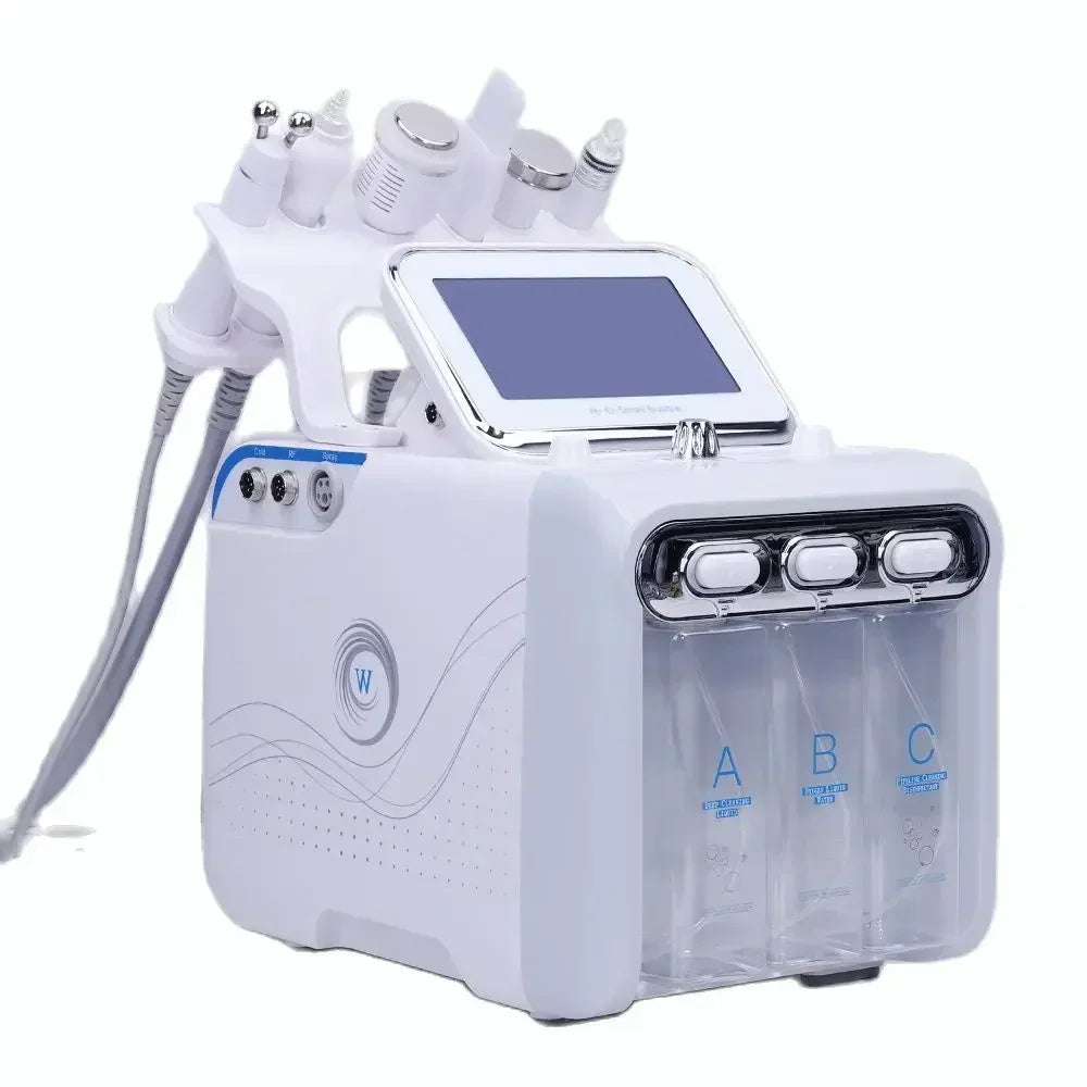 New Arrival! Multifunction skin care device 7 in 1 anti aging small bubble H2O2 hydrogen oxygen jet beauty machine with Led Mask
