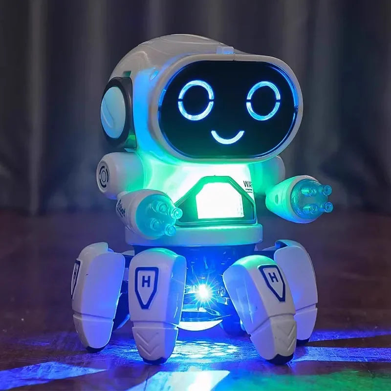 Kids Glow Music Educational Toy Electric Pet Cute LED Light Musical Dancing Robot Baby Learn To Climb Toy Children Birthday Gift