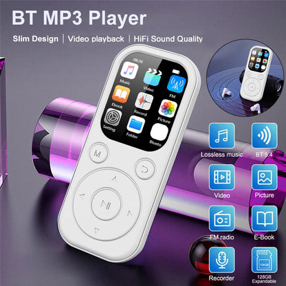 MP3 MP4 Player HiFi Lossless Music Player 2.01 Inch IPS Screen Bluetooth 5.4 Portable MP3 Player FM E-book Recorder