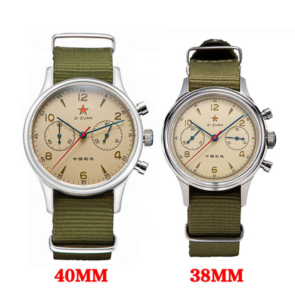 China 1963 Polit Chronograph Watch 40mm Aviation for Men Original ST1901 Movement Gooseneck Mechanical Sapphire 38 Reloj Homber