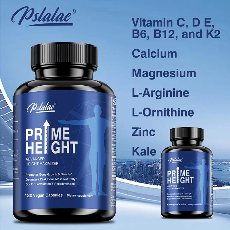 Prime Height Advanced Height Growth - with Vitamins and Calcium Zinc, Improves Bone Strength, Promotes Growth, Improve Immunity