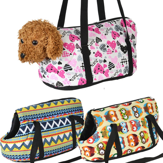 Pet Dog Bag Soft-Sided Interior Pad Carrier Tote for Dogs Cats Puppy Shoulder Backpack Outdoor Travel Pets Handbag Bulldog Teddy