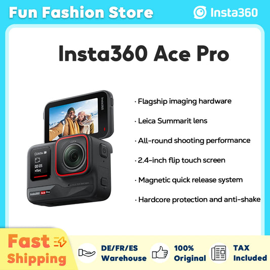 Insta360 Ace Pro 8K/4K Leica Action Camera, Flagship 1/1.3" Sensor, Super Lowlight Performance, Waterproof, Stabilization