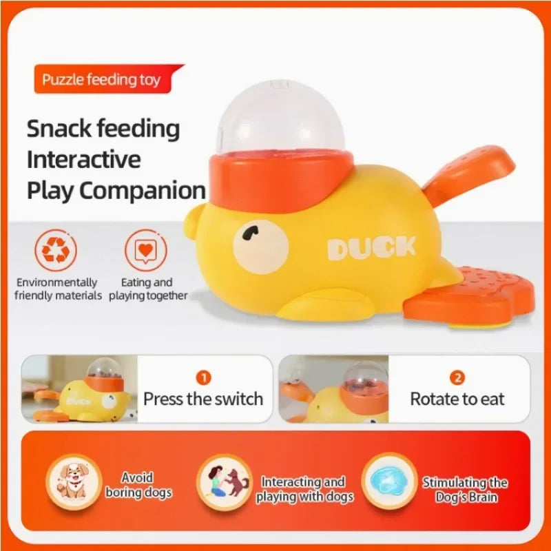 "Duck-shaped Pet Feeder - Eco-friendly Design, Non-toxic Paint, Entertaining While Stimulating The Natural Foraging Instinct"