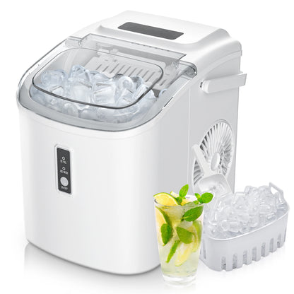 SIMZLIFE Portable Ice Maker Machine 26.5lbs/Day 9 Cubes in 6 Mins with Auto-Cleaning Basket and Scoop for Kitchen Office Party - Merit Sell