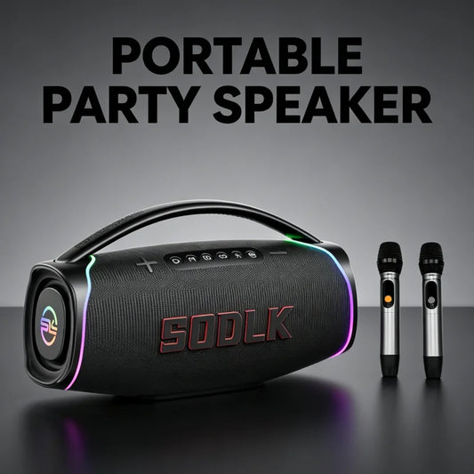 SODLK S1621 320W Portable Bluetooth Karaoke Speaker With 2 Wireless Microphones RGB Light For Outdoor Party Home KTV