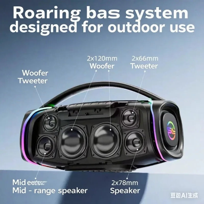 SODLK S1621 320W Portable Bluetooth Karaoke Speaker With 2 Wireless Microphones RGB Light For Outdoor Party Home KTV - Merit Sell
