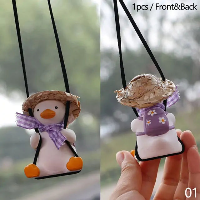 Car Pendant Cute Swinging Duck