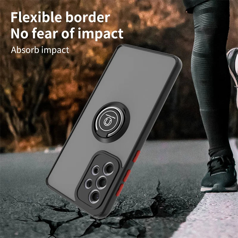 For Samsung Galaxy A13 A23 A33 A53 A73 5G Case Shockproof Armor Magnet Ring Holder Back Cover For Sumsung A 13 23 33 53 73 Funda