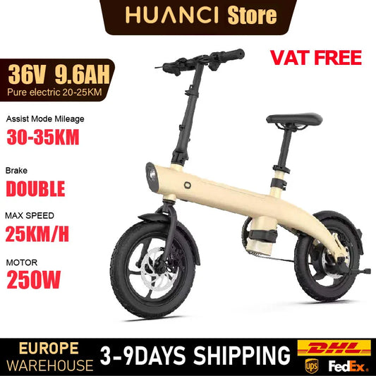 HX H2 Adult Ebike Electric Bike Folding 250w 36V 9.6AH 14 inch Electric Bicycle City Mini Cycling Bike