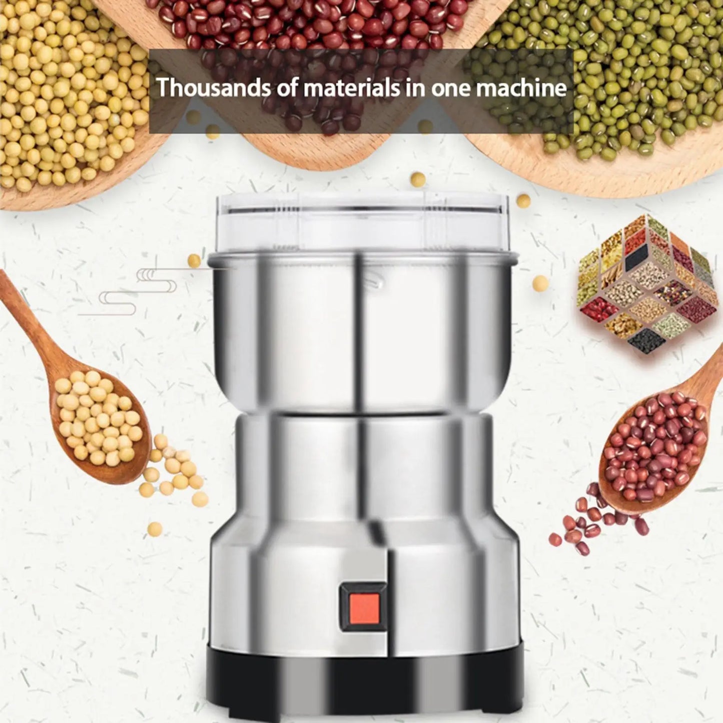 Multifunction Smash Machine, Coffee Bean , Electric Cereals Grain , Mill Spice Grinding Tool, for Bean Spice Grinding