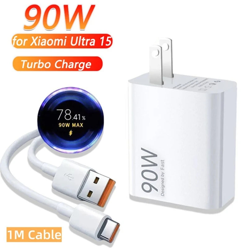 90w 6A Mobile Phone Charger Charging Head European And American Plug Adapter Fast Charging Head Suitable For Xiaomi Redmi