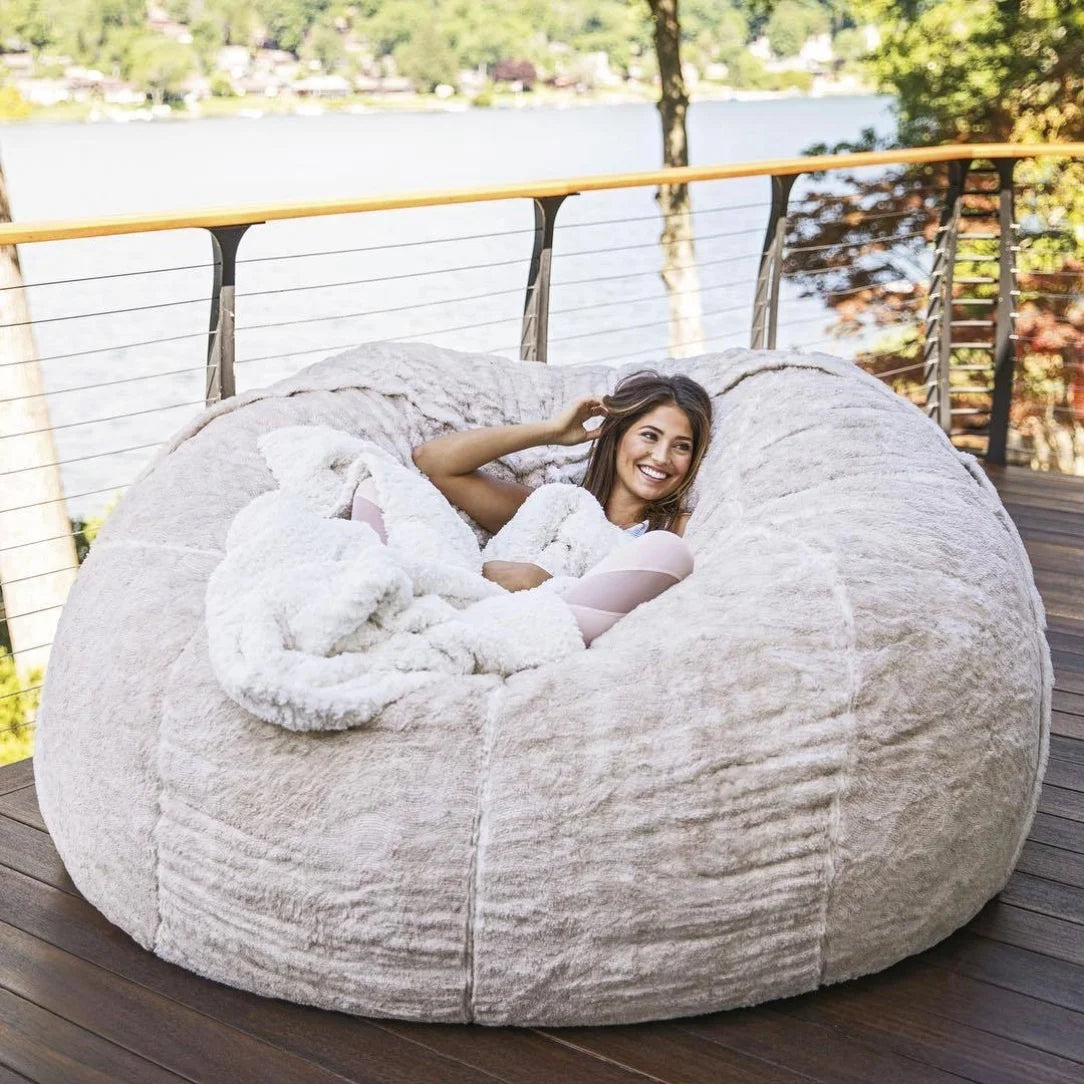 Blue Designer Lazy Bean Bag Sofa European Modern Individual Floor Lazy Bean Bag Sofa Living Room Divano Soggiorno Home Furniture