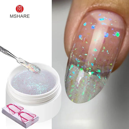 MSHARE 50ML Self Leveling Extension Nail Gel Set UV Led Construction Gel For Manicure Extend French Nail Art Build Nail
