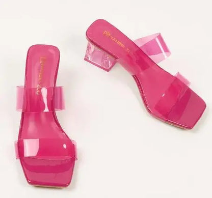Plus Size 35-43 women's Shoes Summer Concise Slippers Square Toe Shallow Slippers High Quality Luxury Slippers