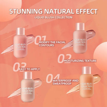 New Liquid Cheek Blush Facial Nourishing Blusher Gel Cream Multi-purpose For Eyes Lips Makeup Blush Stick Cosmetics