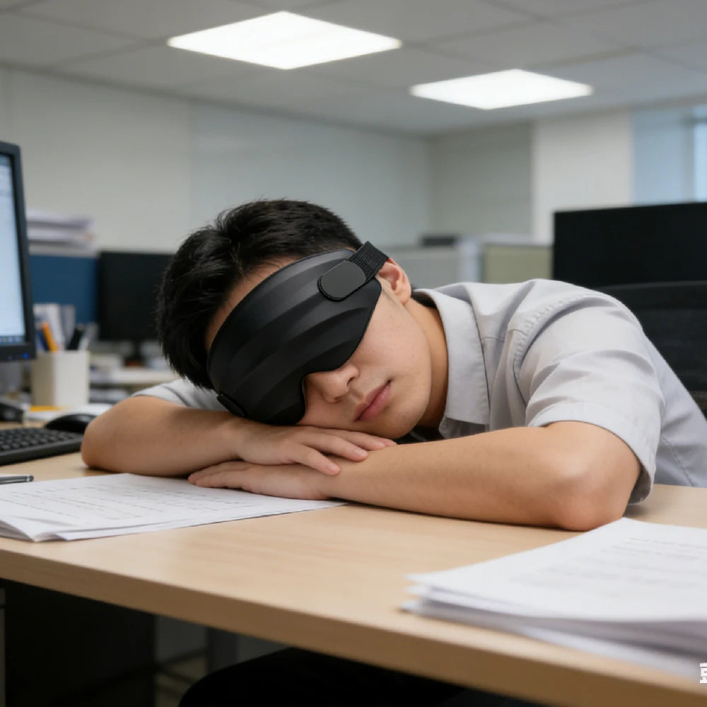 Lightweight 3D Sleep Mask, Pressure-Free Light Blocking Eye Mask for Men & Women, Adjustable Blindfold for Travel, Nap & Yoga