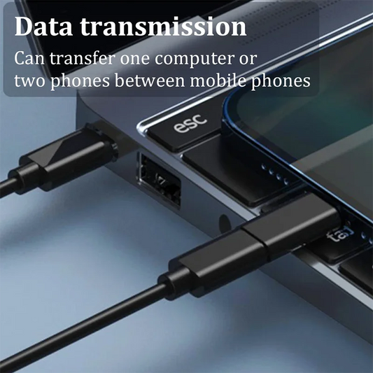 60W Multi USB Charging Adapter Cable Kit, USB C Conversion Kit USB A and Type C to Male Micro/Type C, Phone Data Transfer, Card
