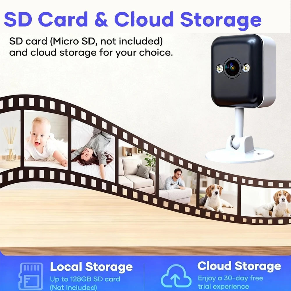 Cam720 5MP Mini Cube Camera Wifi Indoor Two Way Audio Human Detection Home Baby Pet Monitoring Night Vision CCTV Security IP Cam