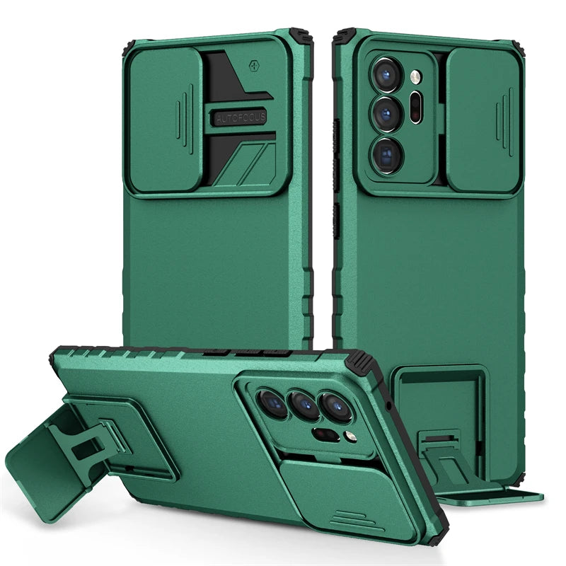 For Samsung Galaxy Note20 Ultra Case Armor Kickstand Phone Case For Samsung Note20Ultra Note 20 Slide Camera Protect Back Cover