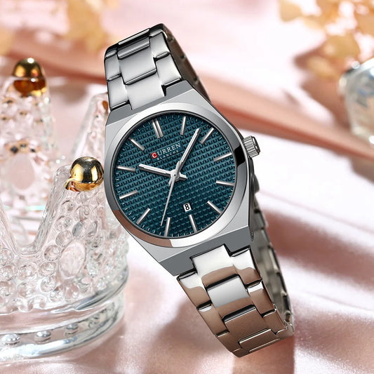 Curren 8439L Women Watch Casual Quartz 3-Hand Wristwatches Casual Luxury Waterproof Date Gifts For Girls