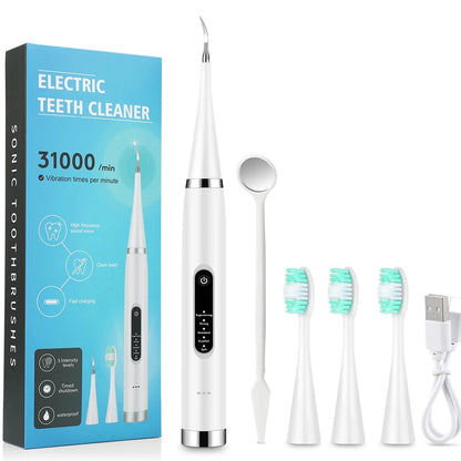 Electric Teeth Cleaner Dental Scaler Waterproof Oral Care Plaque Spatula Removes Tartar Dental Scraper Dental Instrument