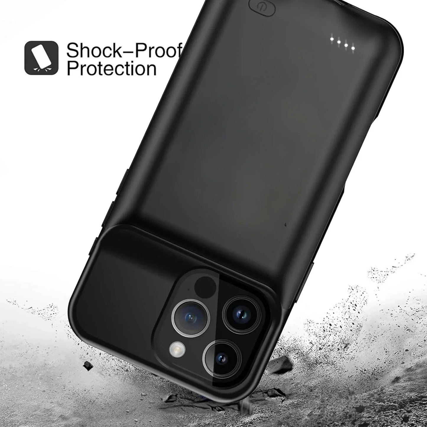 Power Case for iPhone 16 Pro Smart Battery Charger Case Battery Pack Rechargeable Power Bank External Battery Charging Cover