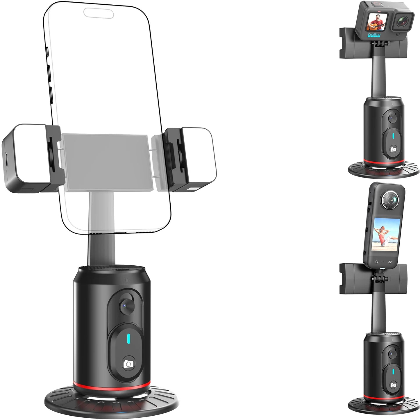 360° Auto Face Tracking Tripod For Live Video Vlog Facial Recognition Tracking Gimbal For Phone Remote Control