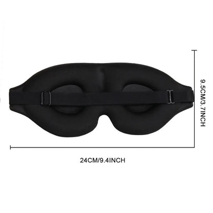 3D Eye Mask Adjustable Suitable for Men and Women with No Pressure on the Eyes Breathable and Light Blocking Eye Mask Black - Merit Sell