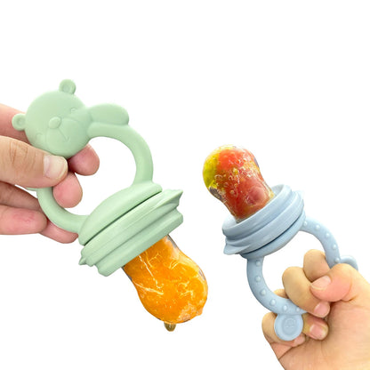 Baby Koala Fruit Feeder Set Food Supplement Feeder BPA Free Silicone Nursing Feeding Freezer Tray Tableware Fresh Food Feeder
