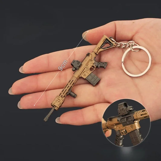 9cm Arena Breakout Mini M110 Periphery Weapon Keychains Model Alloy Pendant  Prop Collection Birthday Gifts Accessories Toy Boys