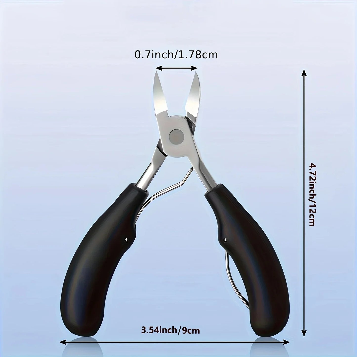 1PACK Toenail Clippers - Stainless Steel Pedicure Tools with Sharp Curved Blade Grooming Tool Christmas Gift