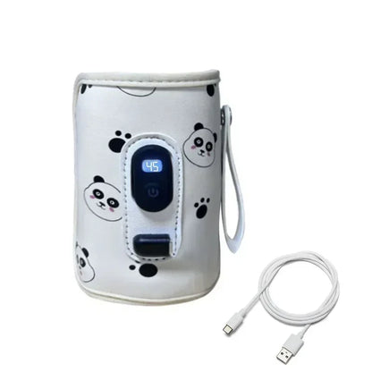 USB Baby Milk Bottle Thermal Bag Digital Display Universal Nursing Bottle Heater Portable Baby Milk Heat Keeper for Traveling