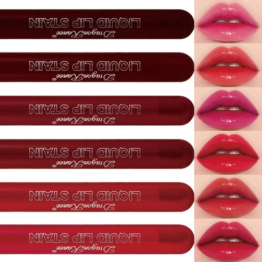 Mirror Lip Gloss Long Lasting Not Fade Lip Tint Water Gloss Glass Lipstick Blood Plasma Lips Makeup Halloween Lip Stain Cosmetic
