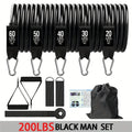Strength Training Wrapped Resistance Band Set Elastic Fitness Equipment Sports Belt Rods for Home Gym
